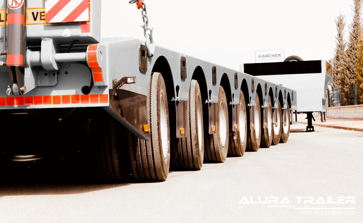 8 axles lowbed trailer