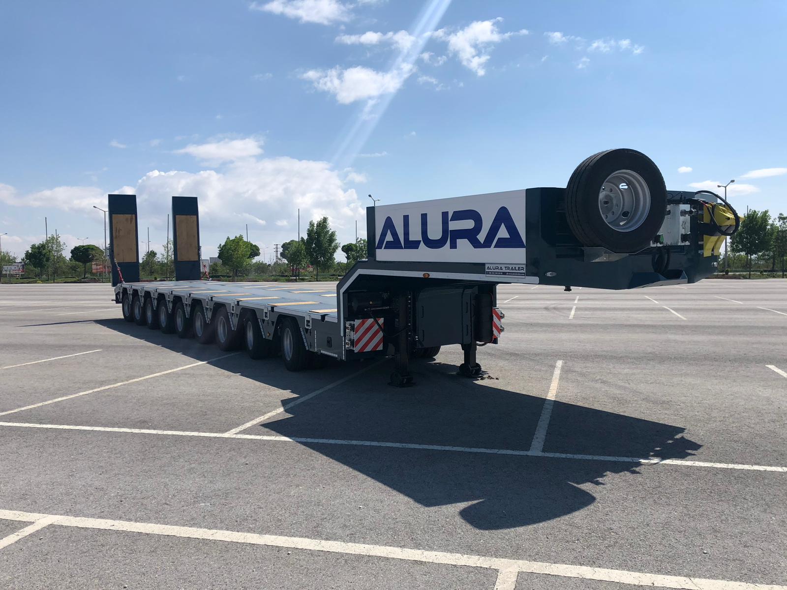 9 axles lowbed trailer